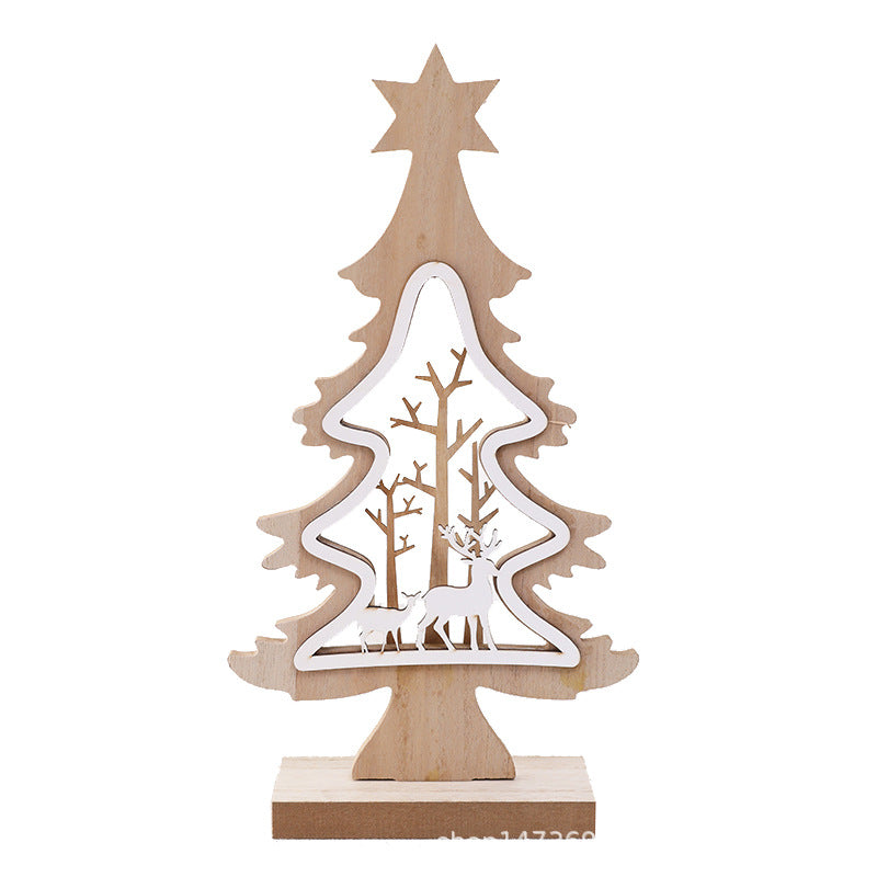 Dekorative Holz-Weihnachtsbaumdekoration