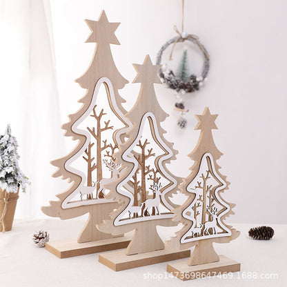Dekorative Holz-Weihnachtsbaumdekoration