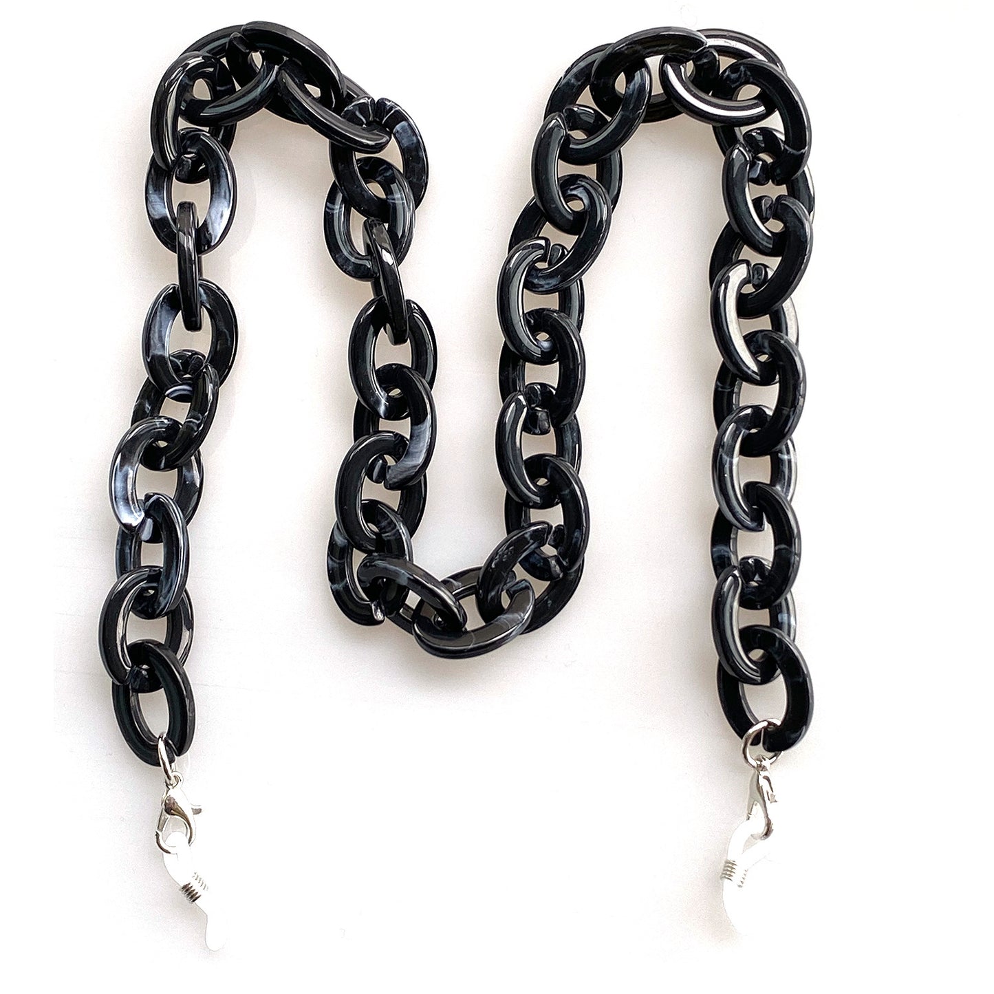 Oversized Chunky Acryl Brillen Kette Brehn