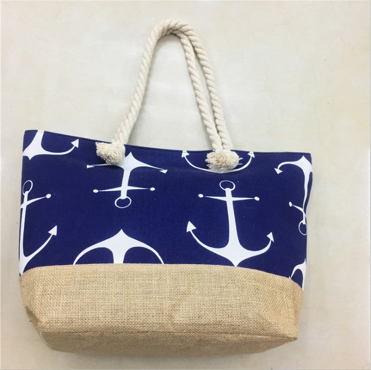 Geräumige Strandtasche mit Maritimen Ankerdesign Brehn