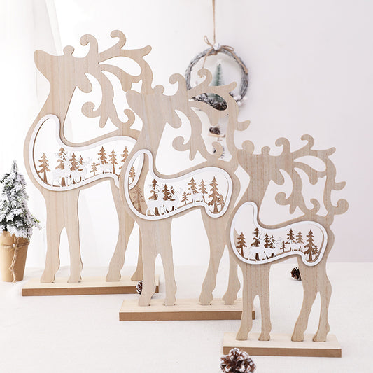 Holz Rentier Figur Dekoration