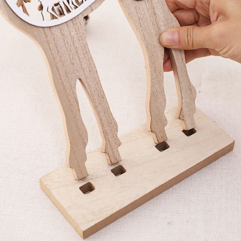 Holz Rentier Figur Dekoration