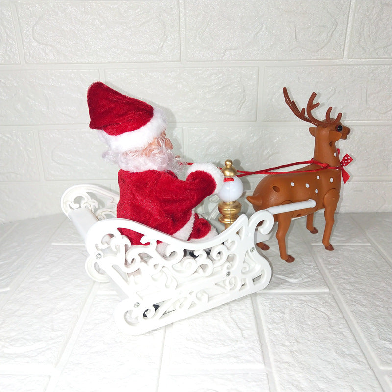 Weihnachtsdekorationsschlitten mit Rentier