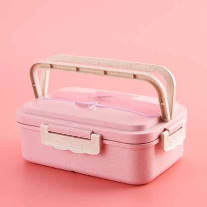 Multi-Sektions Lebensmittel Aufbewahrungs Bento Box mit sicherem Verschlussdeckel
