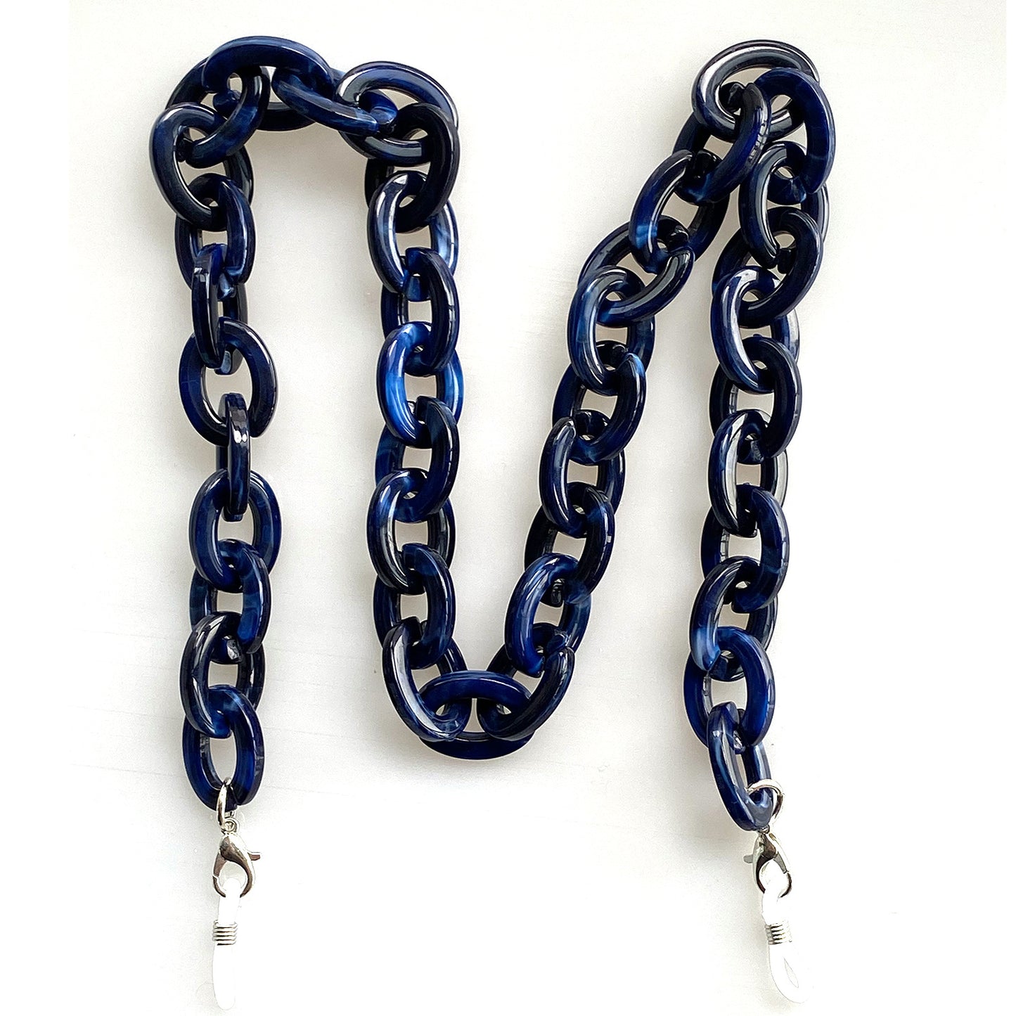 Oversized Chunky Acryl Brillen Kette Brehn