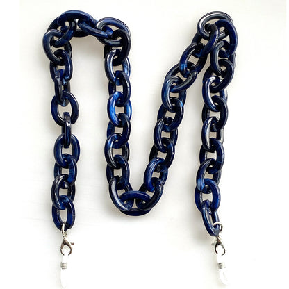Oversized Chunky Acryl Brillen Kette Brehn
