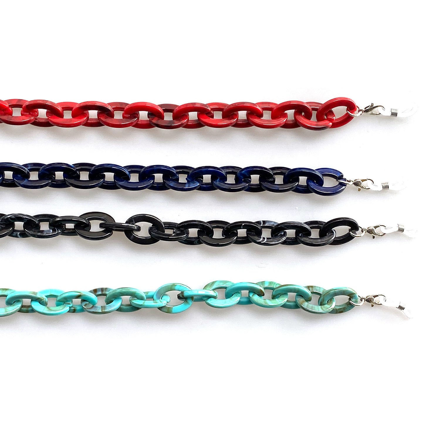 Oversized Chunky Acryl Brillen Kette Brehn