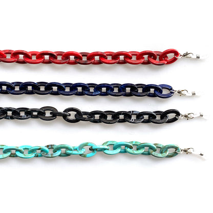 Oversized Chunky Acryl Brillen Kette Brehn