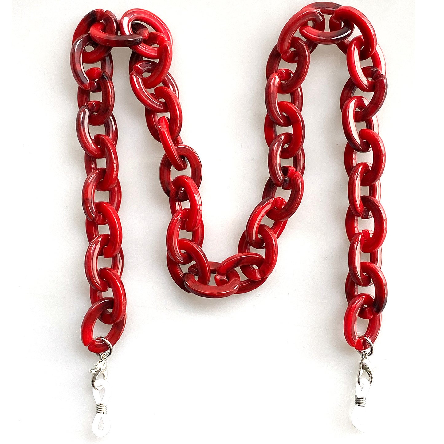 Oversized Chunky Acryl Brillen Kette Brehn