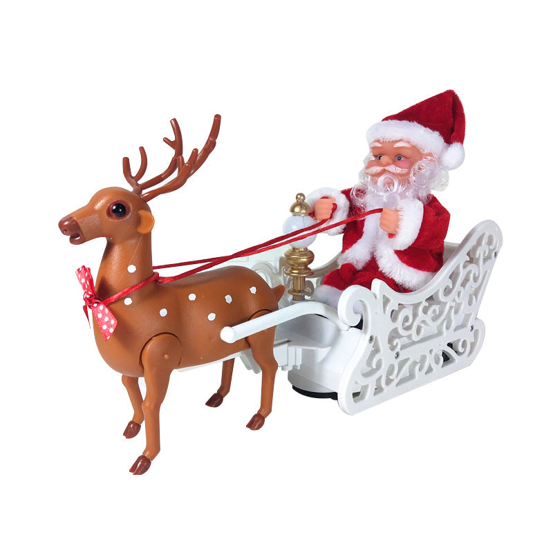 Weihnachtsdekorationsschlitten mit Rentier