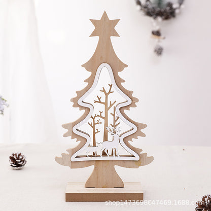 Dekorative Holz-Weihnachtsbaumdekoration