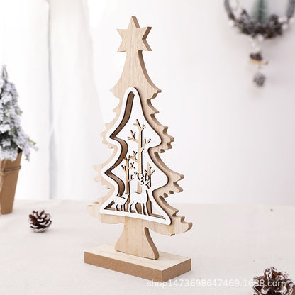 Dekorative Holz-Weihnachtsbaumdekoration