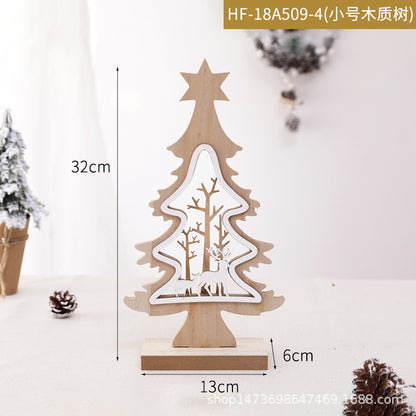 Dekorative Holz-Weihnachtsbaumdekoration