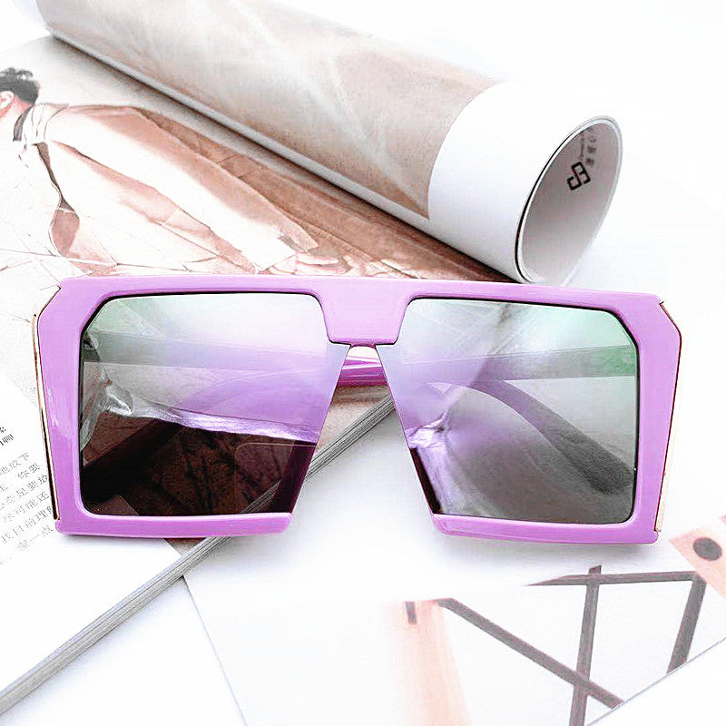 Damen stilvolle geometrische Sonnenbrille im kantigen Design Brehn