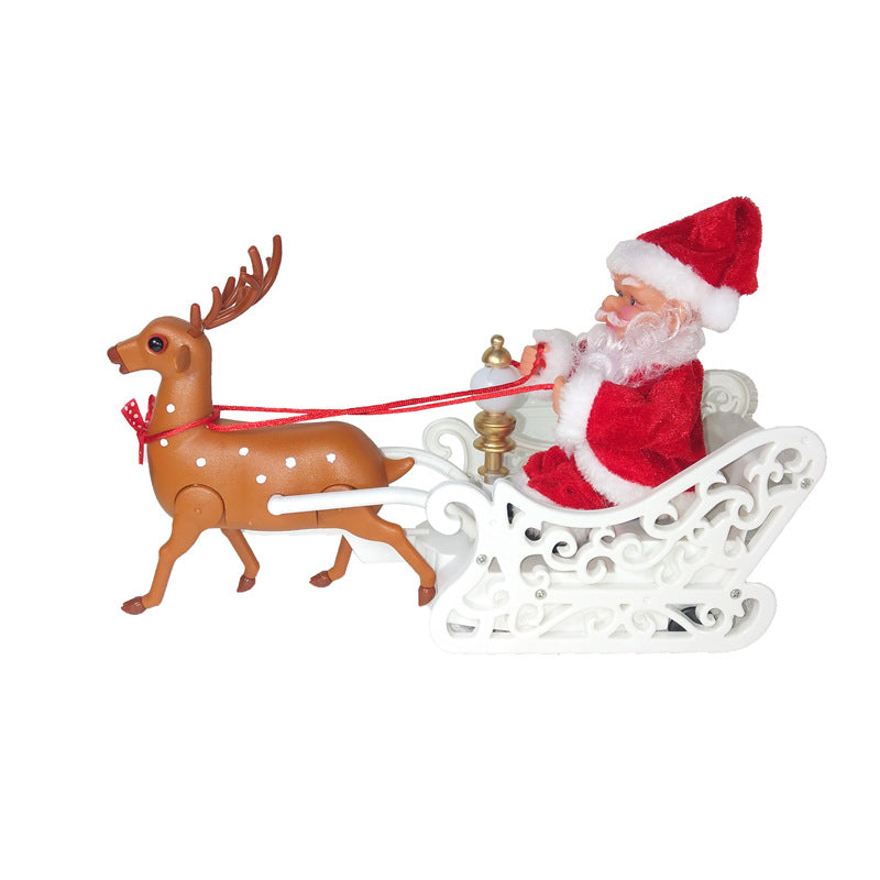 Weihnachtsdekorationsschlitten mit Rentier