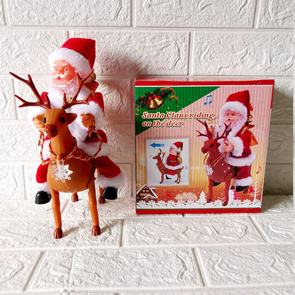 Dekorative Weihnachtsmann mit Rentier