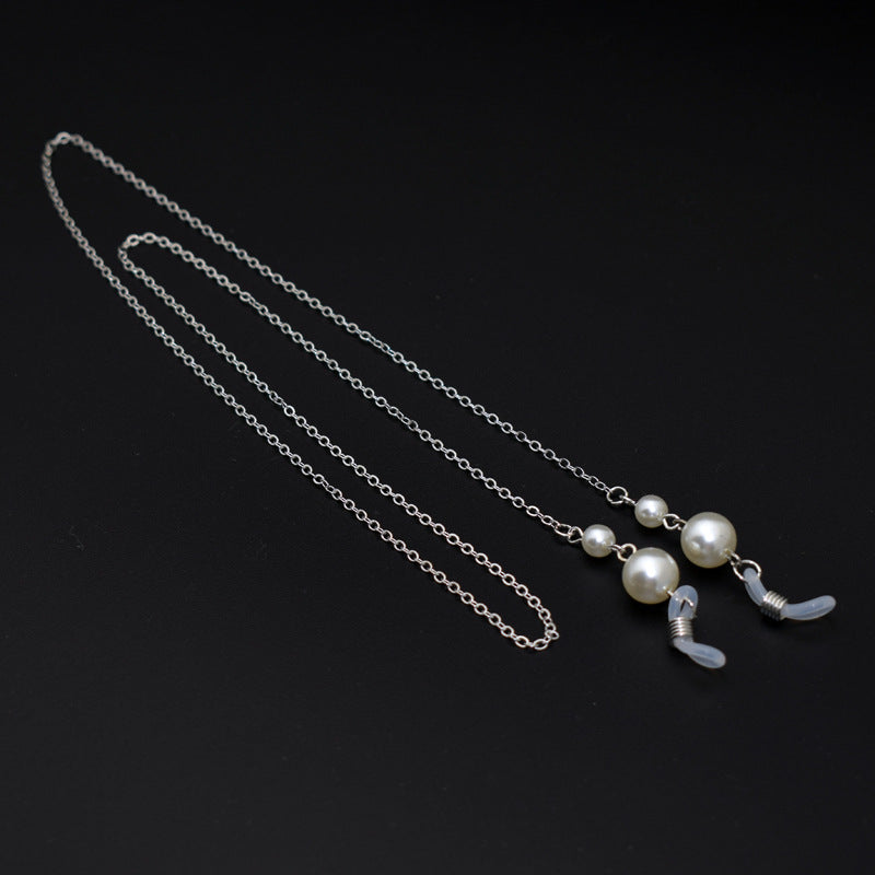 Elegante Lange Perlenkette Brillenhalter Brehn
