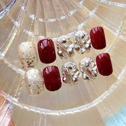 Glitzerndes Glamour Press-On Nagelset