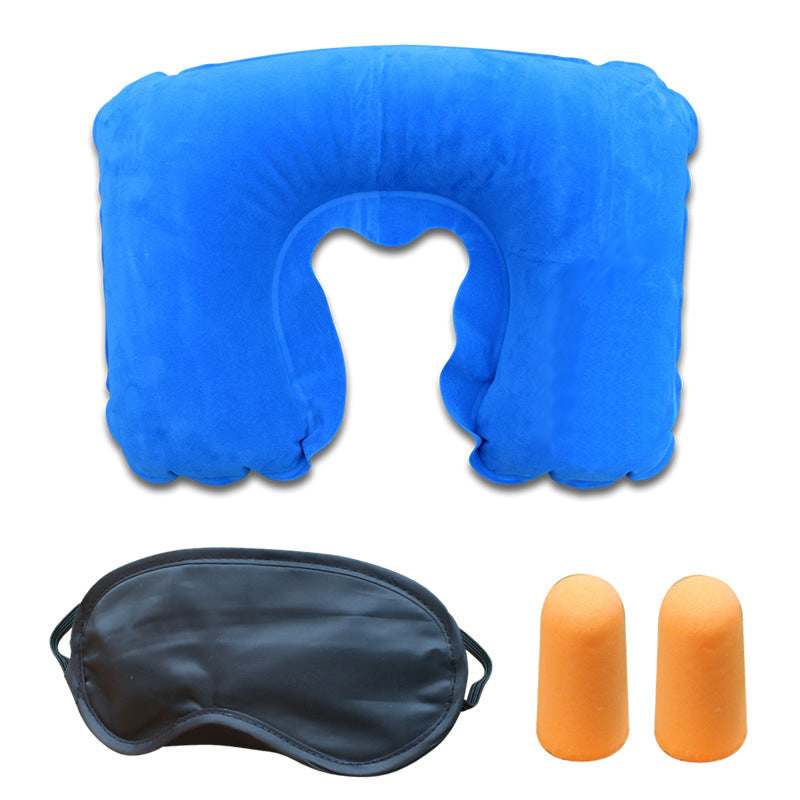 Komfortables Nackenkissen Set mit Schlafmaske und Ohrstöpseln Brehn