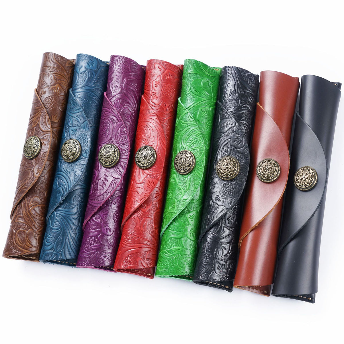 Handgefertigtes Leder Bleistiftrolle Etui