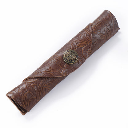 Handgefertigtes Leder Bleistiftrolle Etui