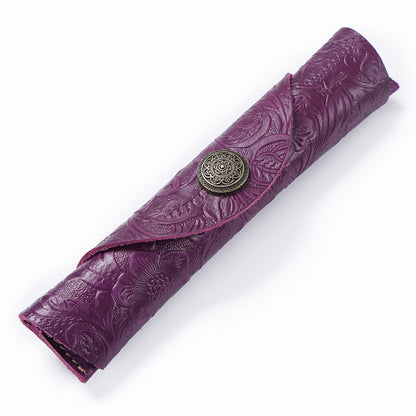 Handgefertigtes Leder Bleistiftrolle Etui