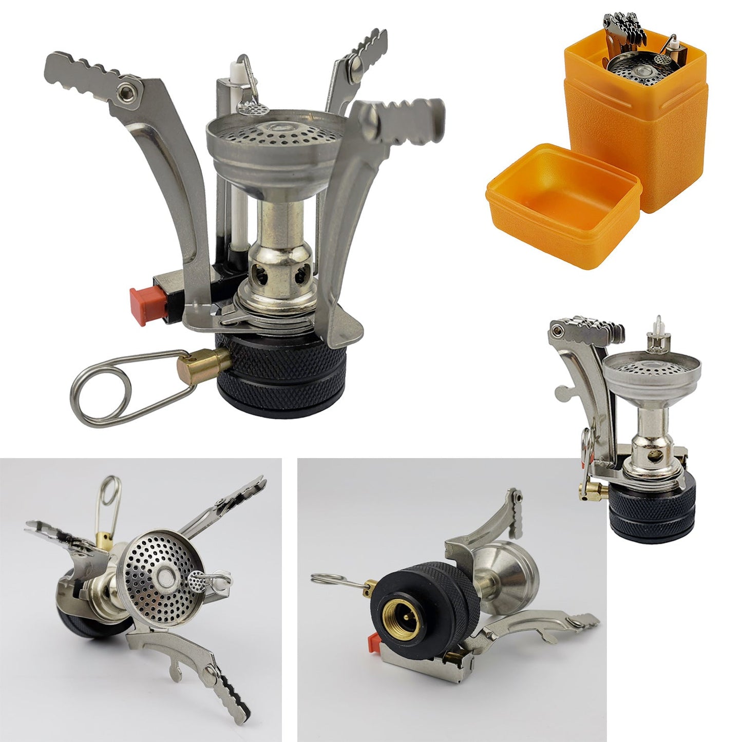 ultraleichte antihaft-anodisierte Aluminium-Campinggeschirrset mit Wasserkocher faltbarem Besteck und tragbarem Ofen Brehn