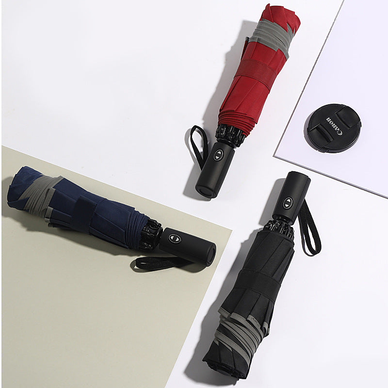 Damen automatischer Regenschirm mit reflektierender Sicherheitstechnologie Brehn