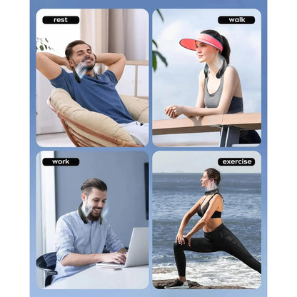 Tragbarer Halsventilator mit wiederaufladbarer Kühlung für Outdoor-Sportarten | Brehn