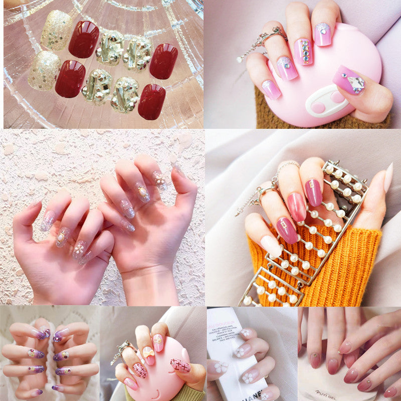 Glamouröse Kunstnägel mit Glitzer- und Strassverzierungen Brehn