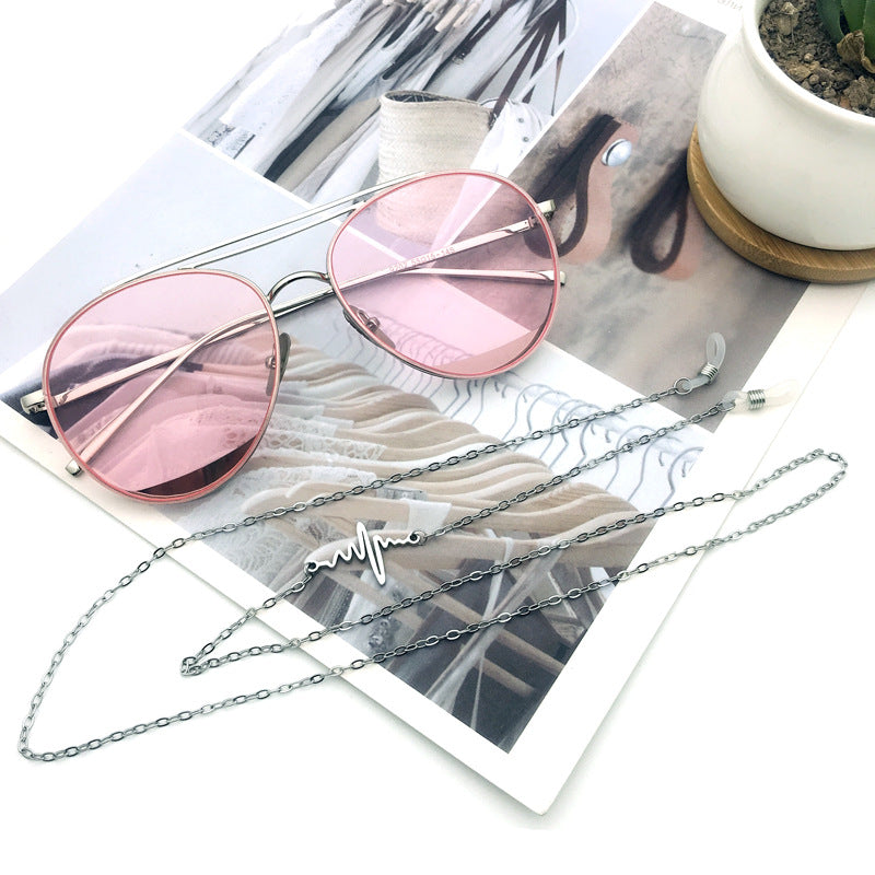 Trendy Herzschlag Design Brillen Kette Brehn