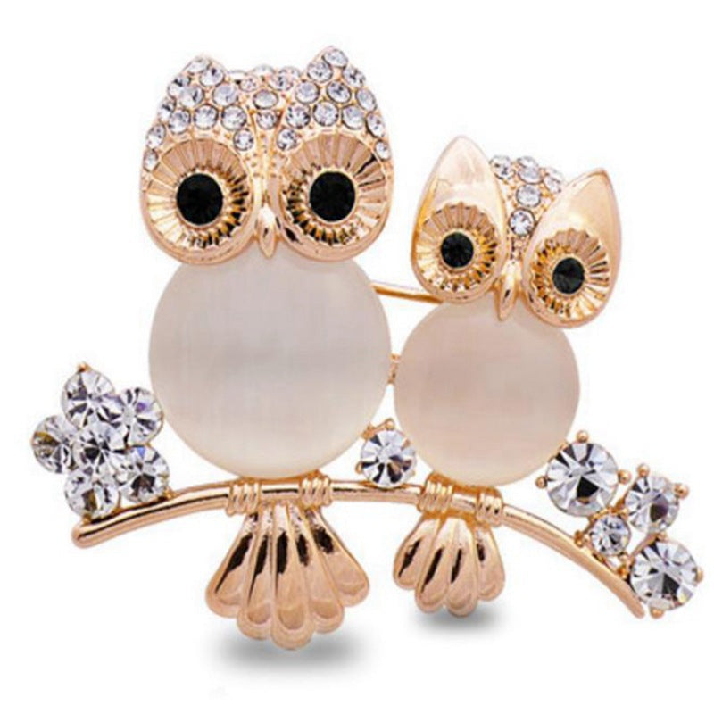 Elegante Eulen-Themen-Brosche Brehn