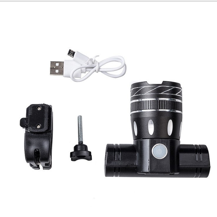 USB wiederaufladbares Fahrradlicht mit verstellbarem Halter Brehn