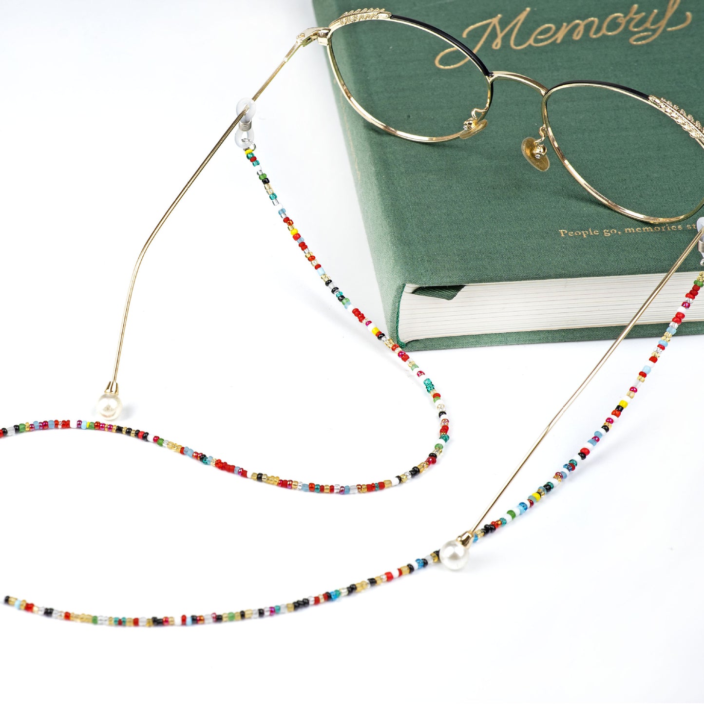 Bunte Perlen Brillenhalter Kette Brehn