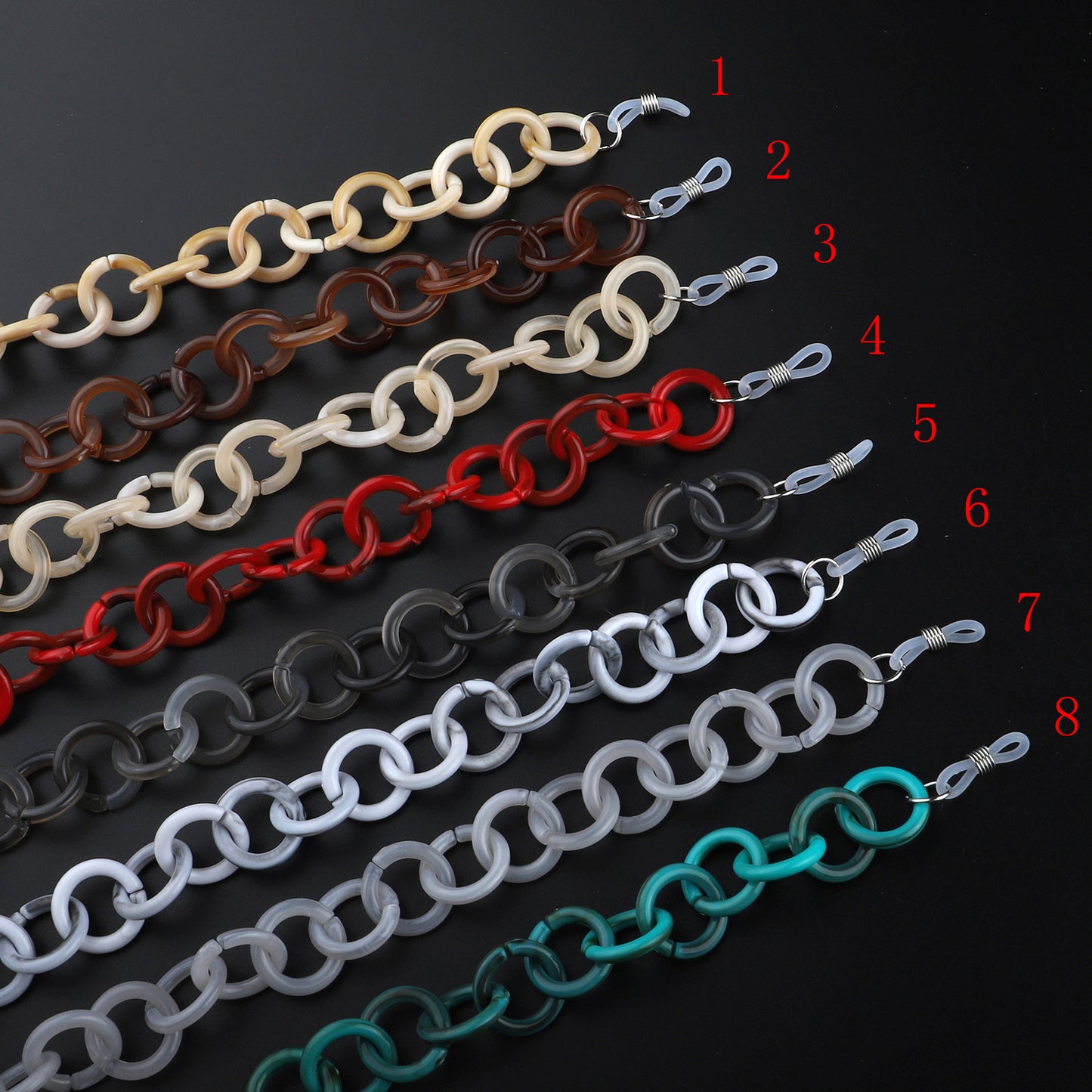 Trendy Acryl Brillen Kette Brehn