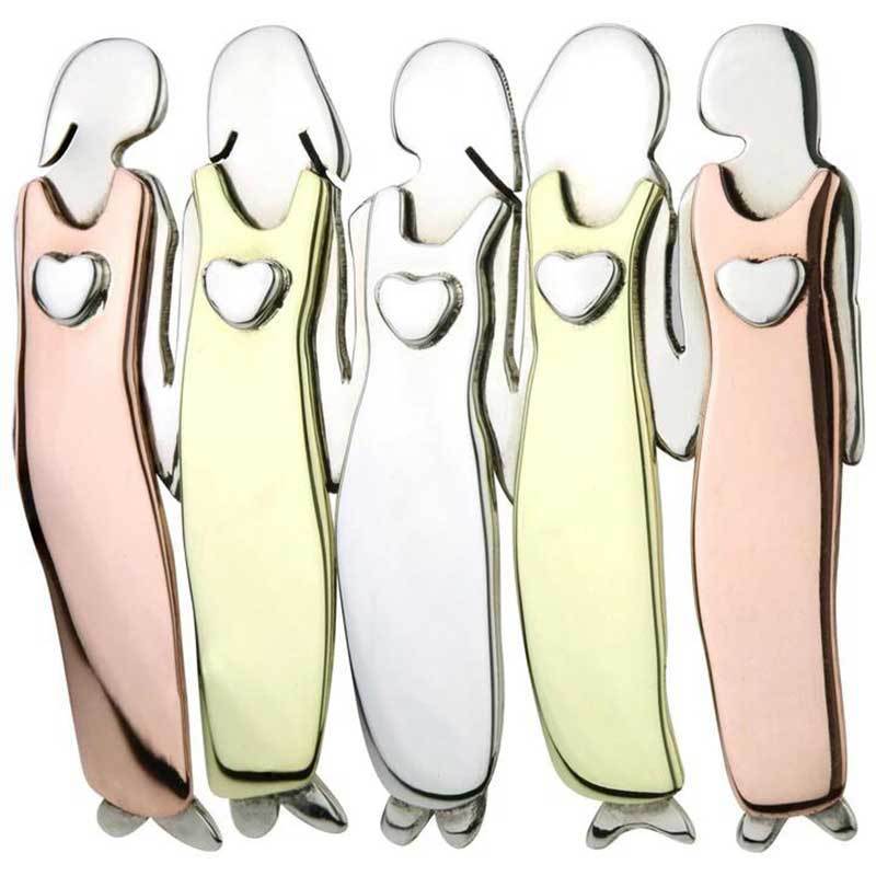 Charmantes Paar Figur Brosche Brehn
