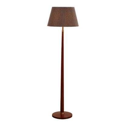 Mid-Century Modern Stehlampe mit gepławtem Schirm