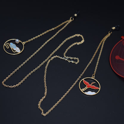 Artisanale symbolische Brillen-Kette Brehn