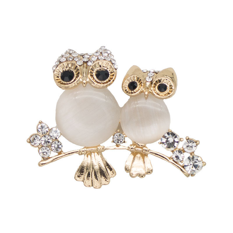 Elegante Eulen-Themen-Brosche Brehn