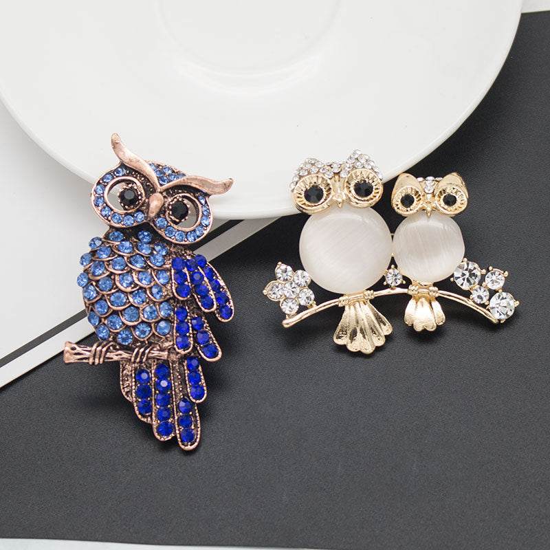 Elegante Eulen-Themen-Brosche Brehn