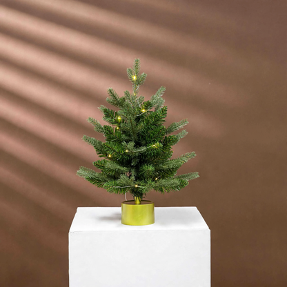 Dekorative Weihnachtsbaum-Spieluhr, 45 cm, mit Schnee-Effekt