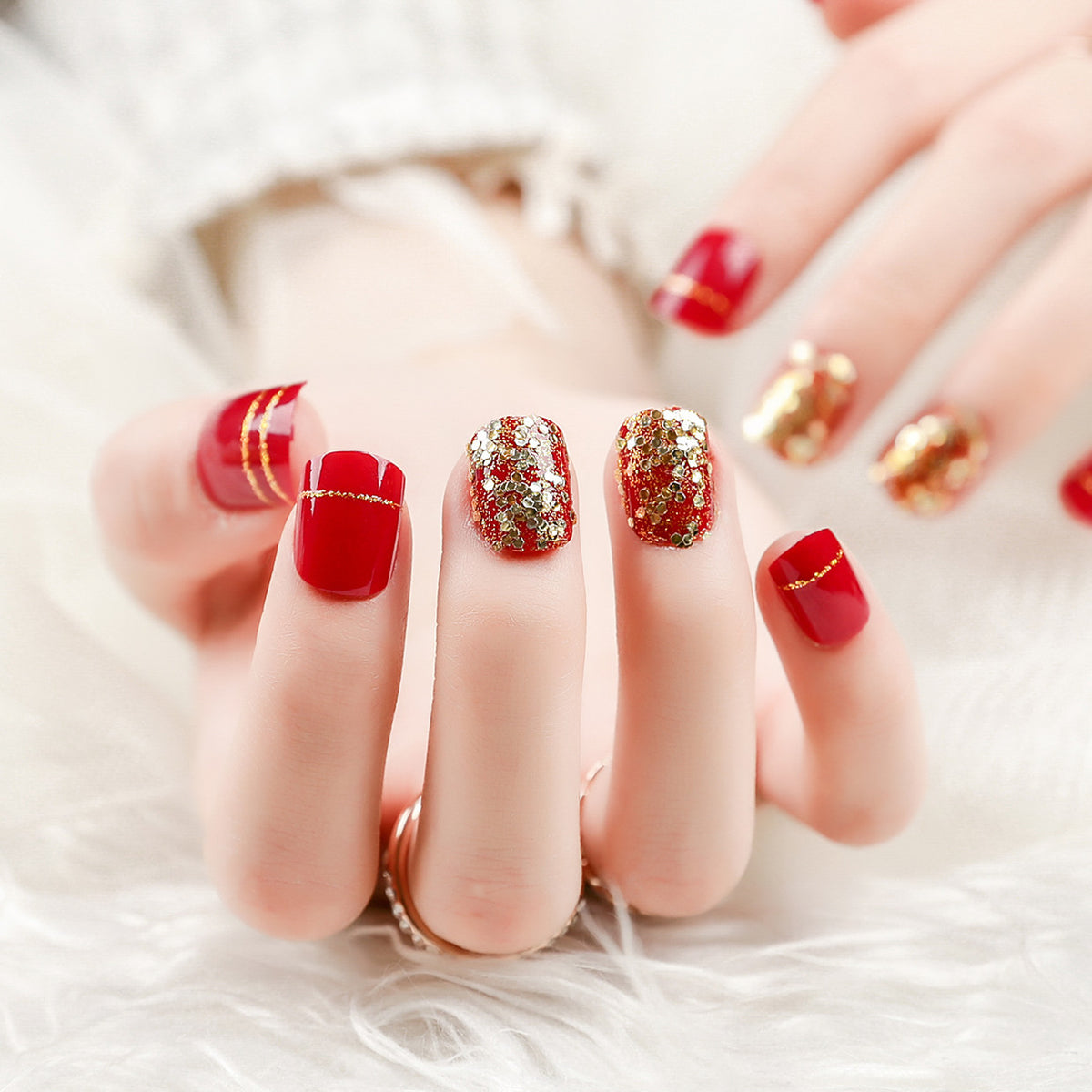 Glitzerndes Press-On Nail Set