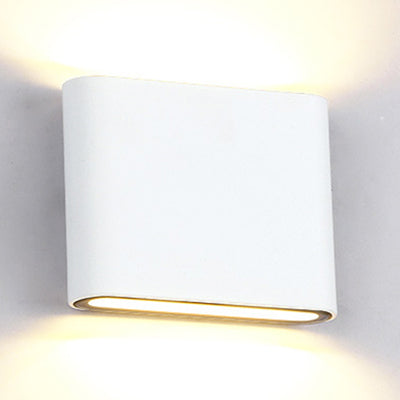 Schwarz/Weiß Rechteckige Wandwaschleuchte Modern Stilvoll Warm/Weiß Licht LED Aluminium Wandleuchte für Flur, 4.5"/7" B | Brehn