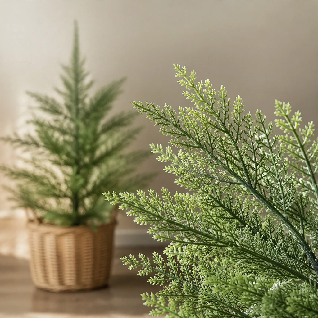 Künstlicher Norfolk-Tannenbaum im Korb, 45-120 cm