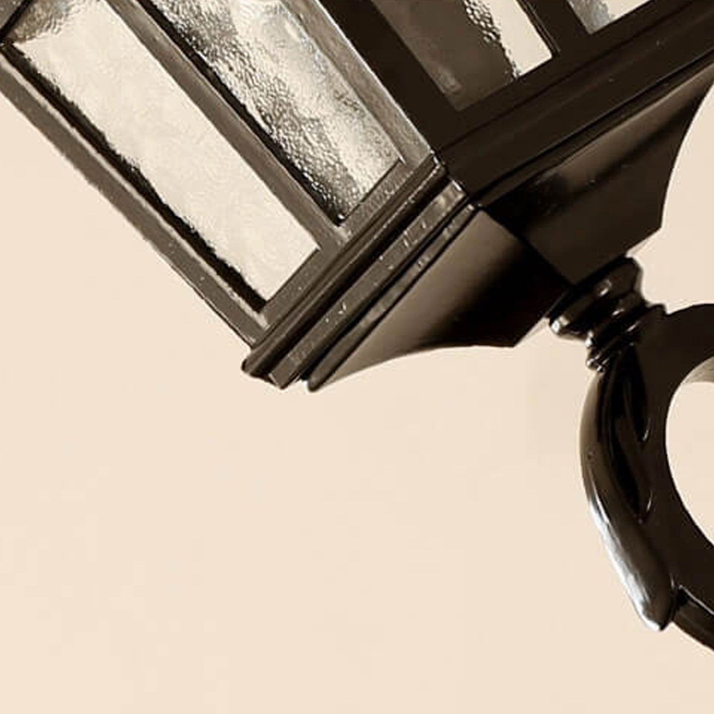 Europäische Retro-Glas-Aluminium-Laterne Außen wasserdicht 1-Licht-Wandleuchte Lampe | Brehn