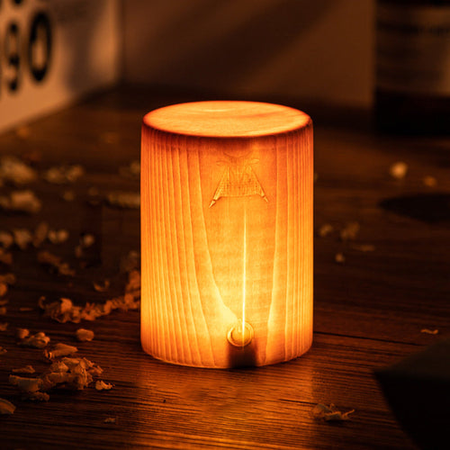 Drahtlose LED-Tischlampe mit Touch-Steuerung | Wiederaufladbarer Akku | Holzmaserung Design | Einstellbare Helligkeit | Brehn