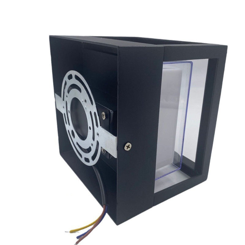 Moderne Minimalistische Wasserdichte Quadratische Aluminium Acryl LED Außenwandlampe Für Garten | Brehn