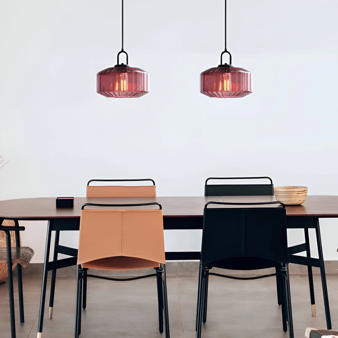 Brehn | Retro Farbige Glaspendelleuchte