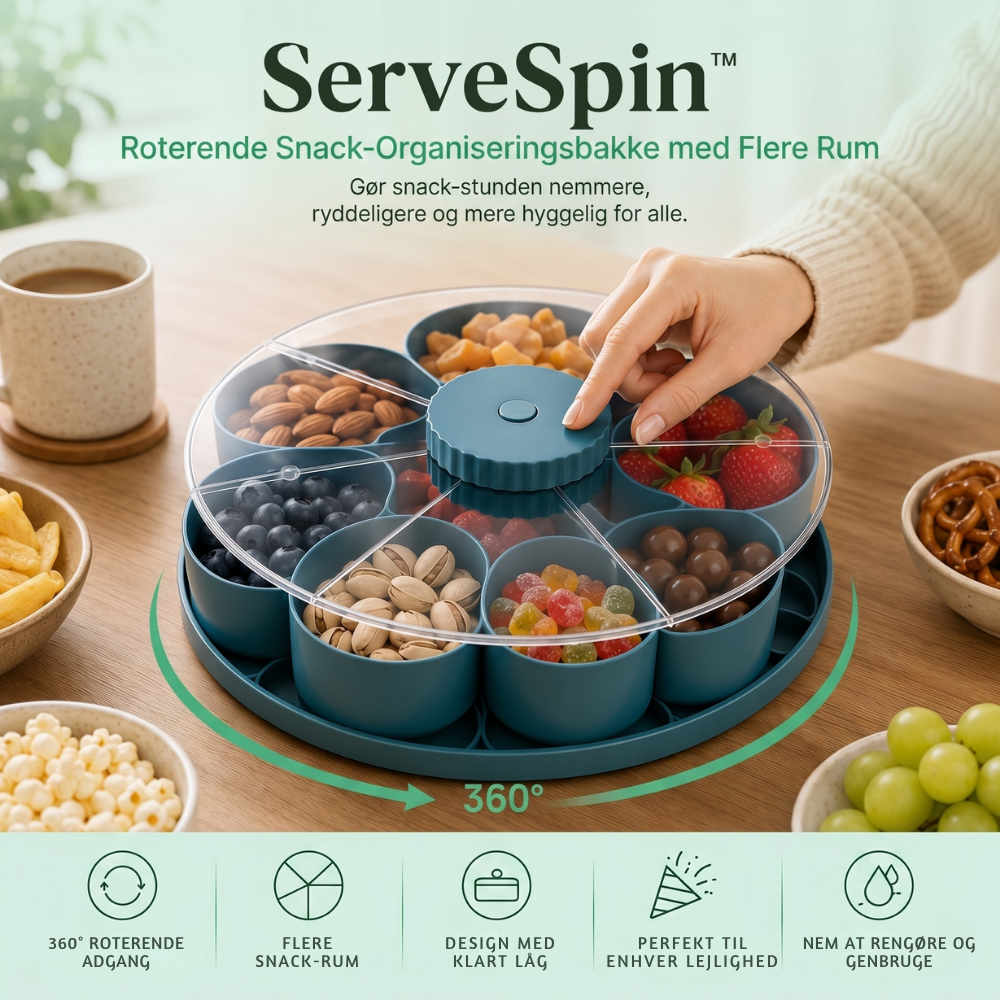ServeSpin Drehtablett mit Fächern | Brehn