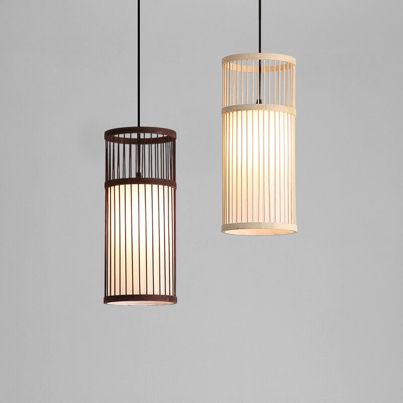 Brehn | Bambora Zen Pendelleuchte | Handgewebte Bambus-Laterne | Japanisches Design | Natürliche Eleganz